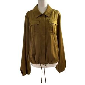 A New Day Size Medium Blazer Jacket Soft Fabric Collared Top Shirt Zip | M